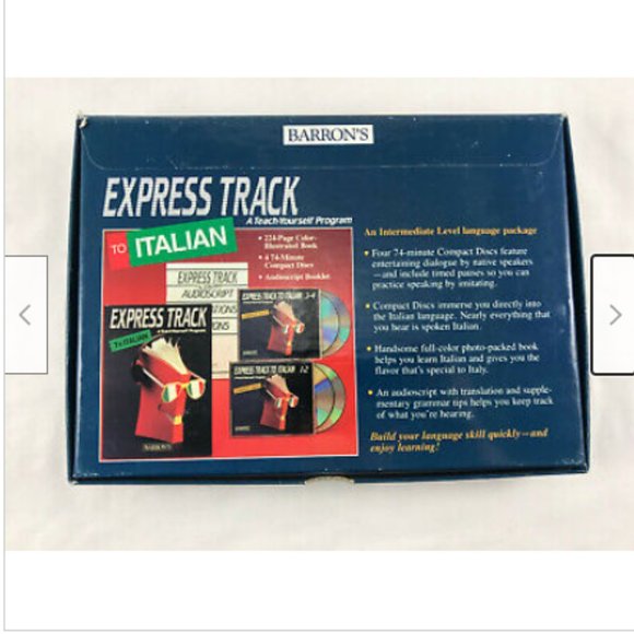 Express Track to Italian Teach Yourself Program 4 Audio CDs + Workbook Barron's - Picture 6 of 6